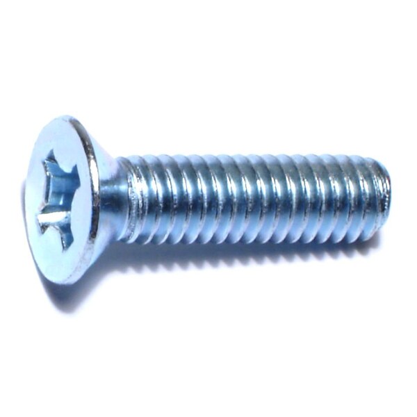 Midwest Fastener 5/16"-18 x 1-1/4 in Phillips Flat Machine Screw, Zinc Plated Steel, 15 PK 77363 - main